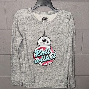 Star Wars Gray BB-8 'Roll with it' Sweatshirt
